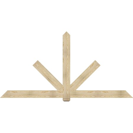 Ekena Millwork Kennewick Rough Sawn Timber Gable Bracket, Douglas Fir, 108"W x 54"H x 2"D x 6"F, 12/12 Pitch GBW108X54X0206KEN00RDF